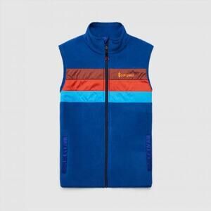 Cotopaxi Men's Teca Fleece Vest Ocean Trench Retro Blue Striped - Size Large